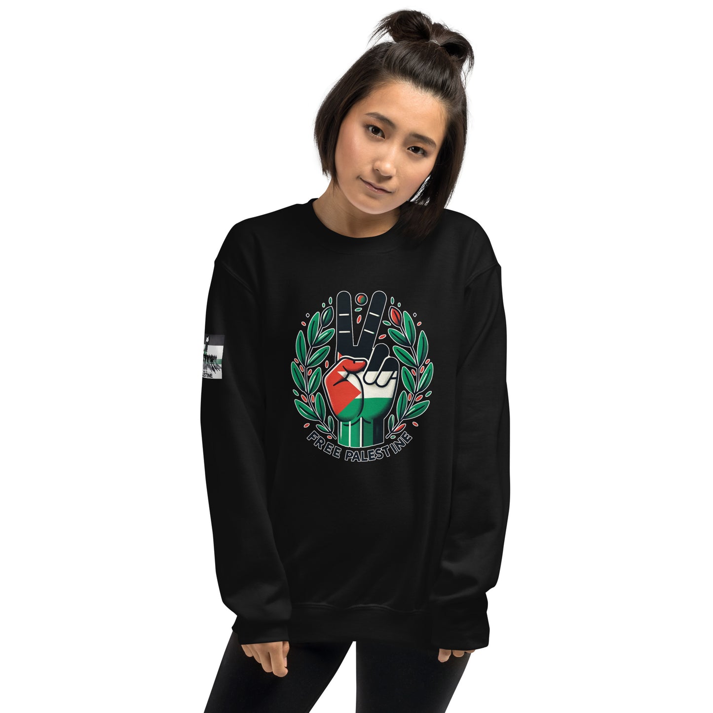 People for Palestine Sweatshirt v12, Unisex Crew Neck Sweatshirt | Gildan 18000