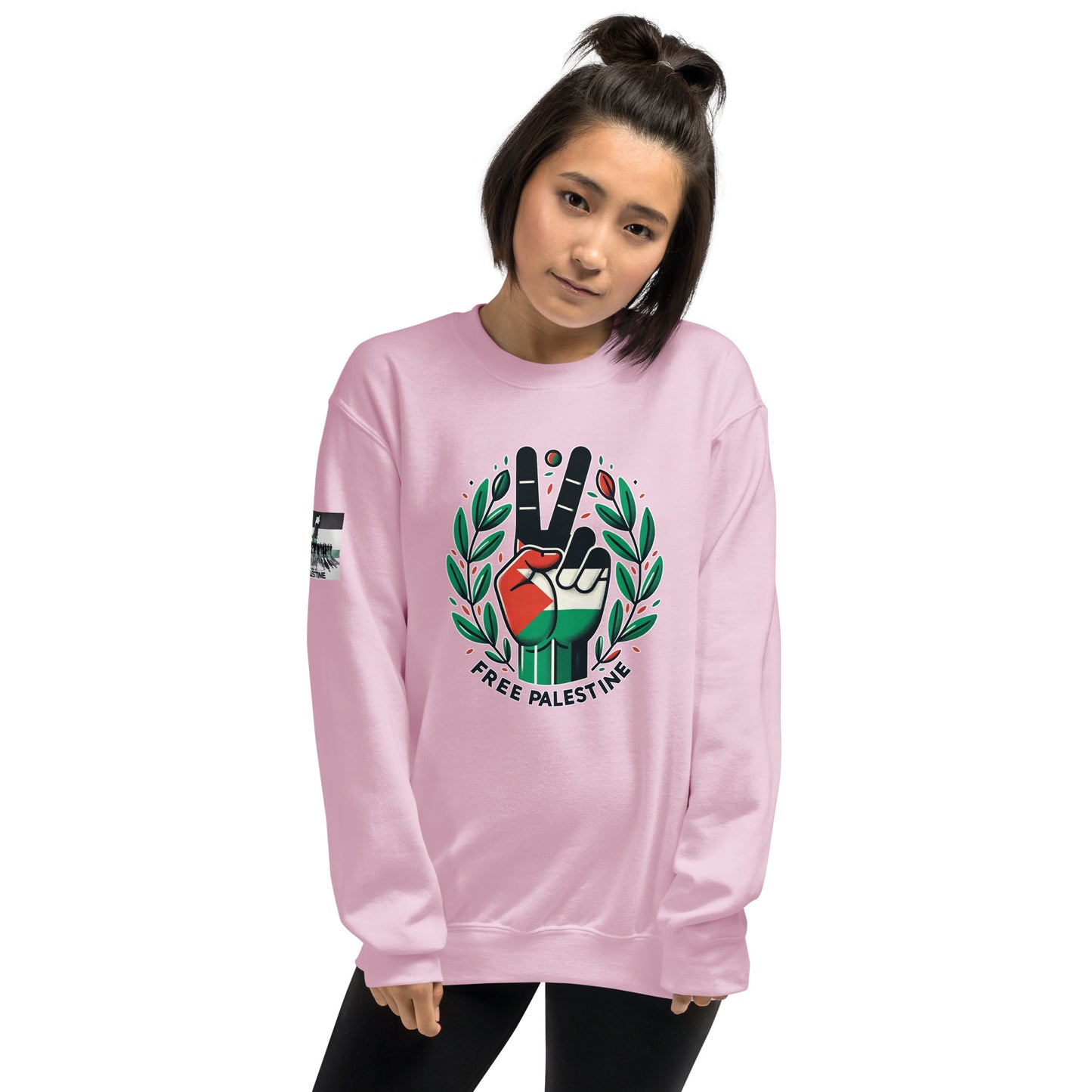 People for Palestine Sweatshirt v12, Unisex Crew Neck Sweatshirt | Gildan 18000