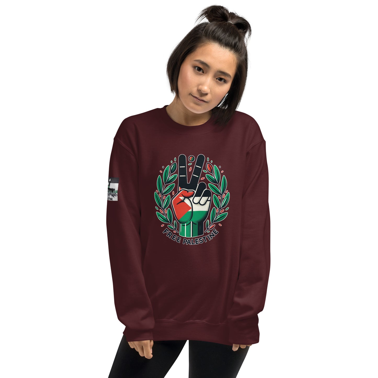 People for Palestine Sweatshirt v12, Unisex Crew Neck Sweatshirt | Gildan 18000