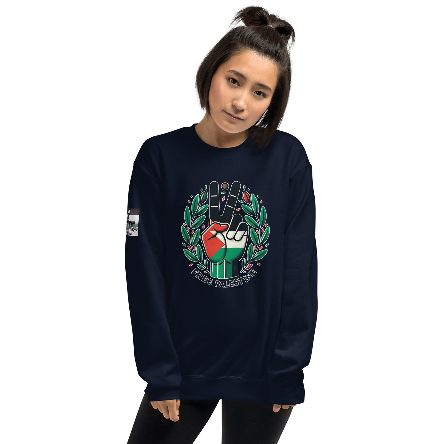People for Palestine Sweatshirt v12, Unisex Crew Neck Sweatshirt | Gildan 18000