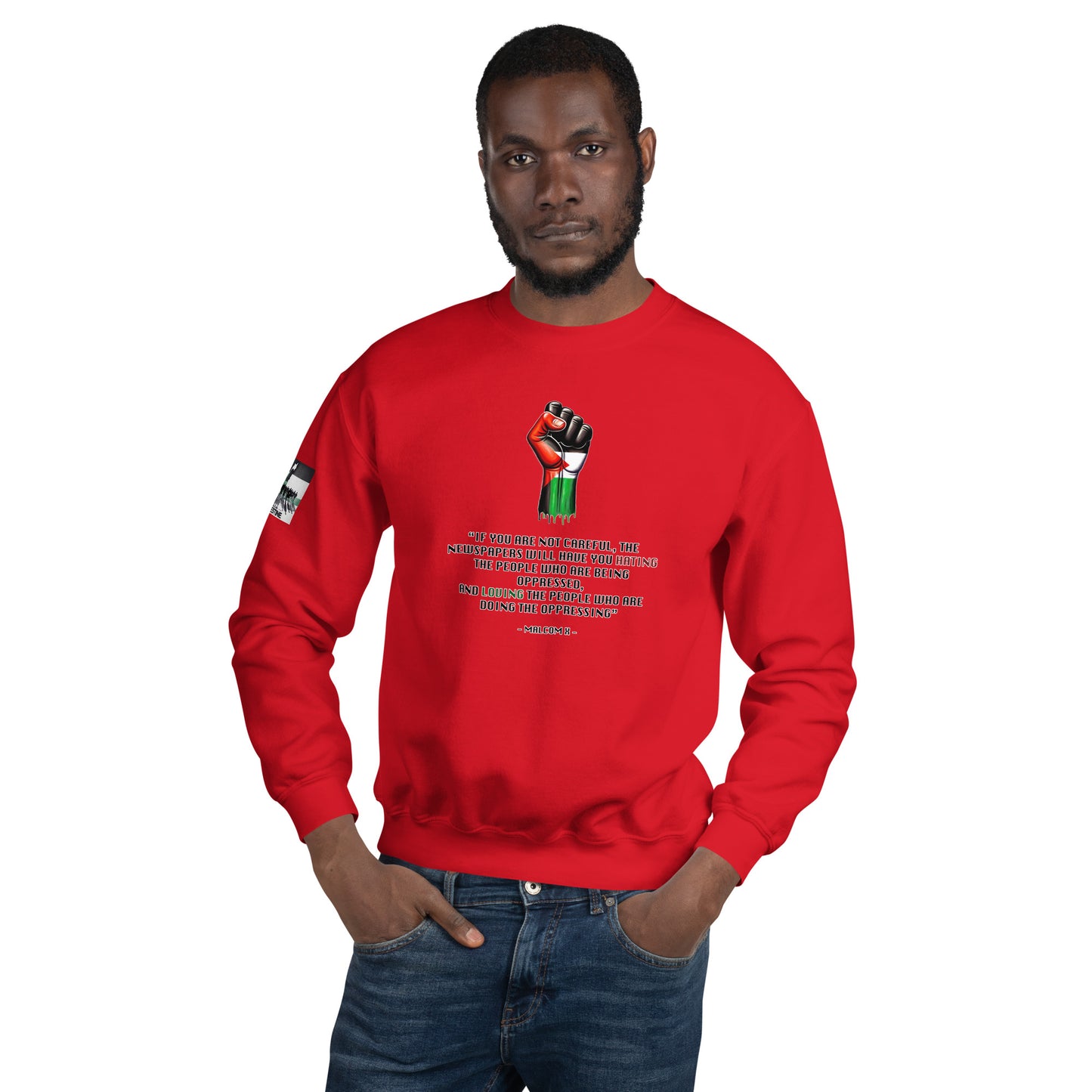 People for Palestine Sweatshirt v13, Unisex Crew Neck Sweatshirt | Gildan 18000