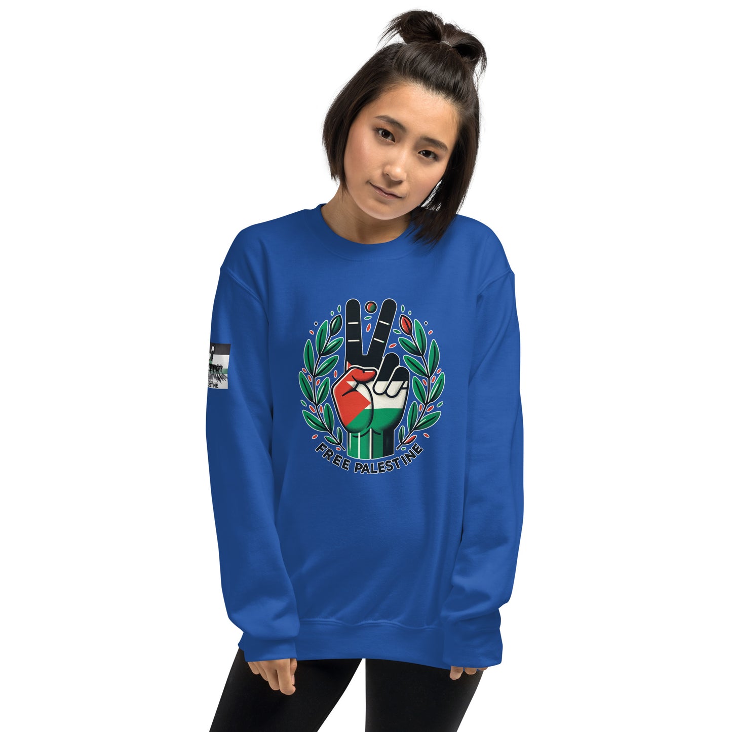 People for Palestine Sweatshirt v12, Unisex Crew Neck Sweatshirt | Gildan 18000