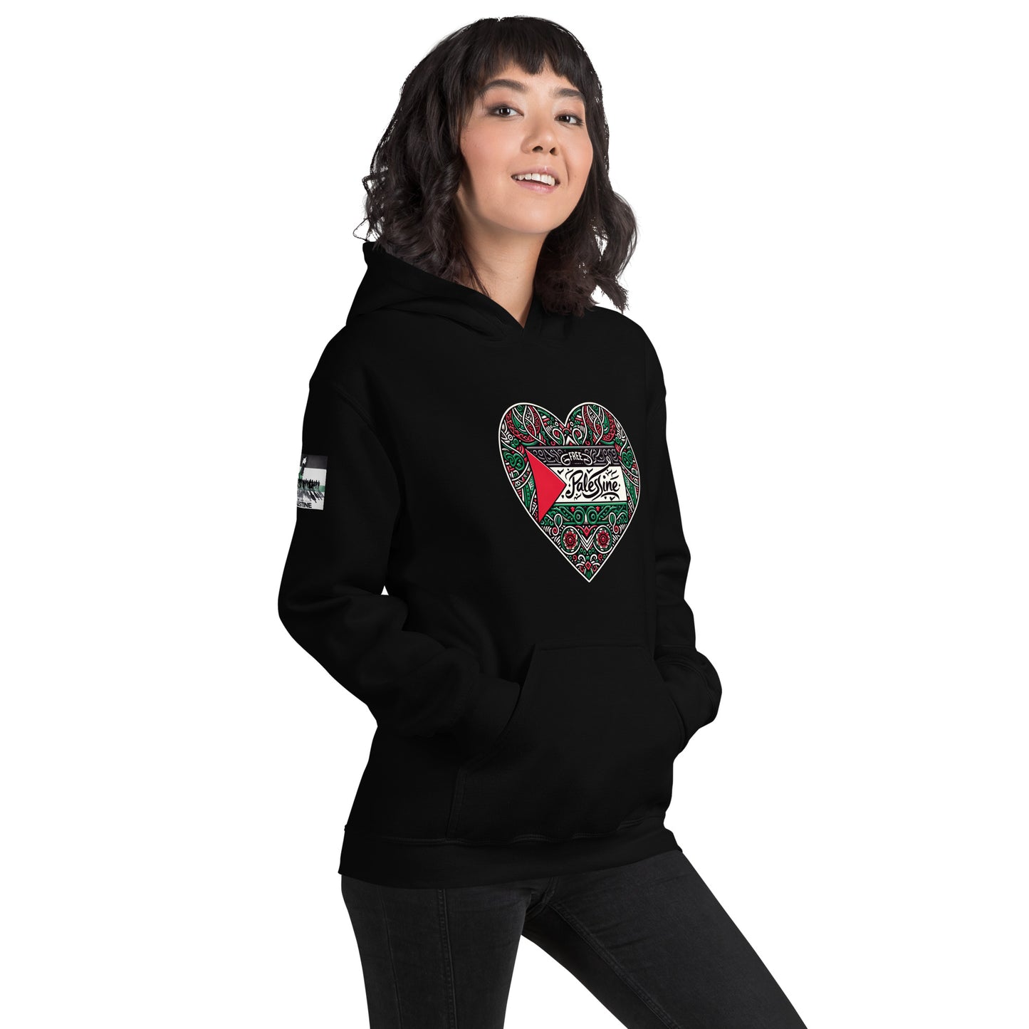 People for Palestine Hoodie v3, Unisex Heavy Blend Hoodie | Gildan 18500