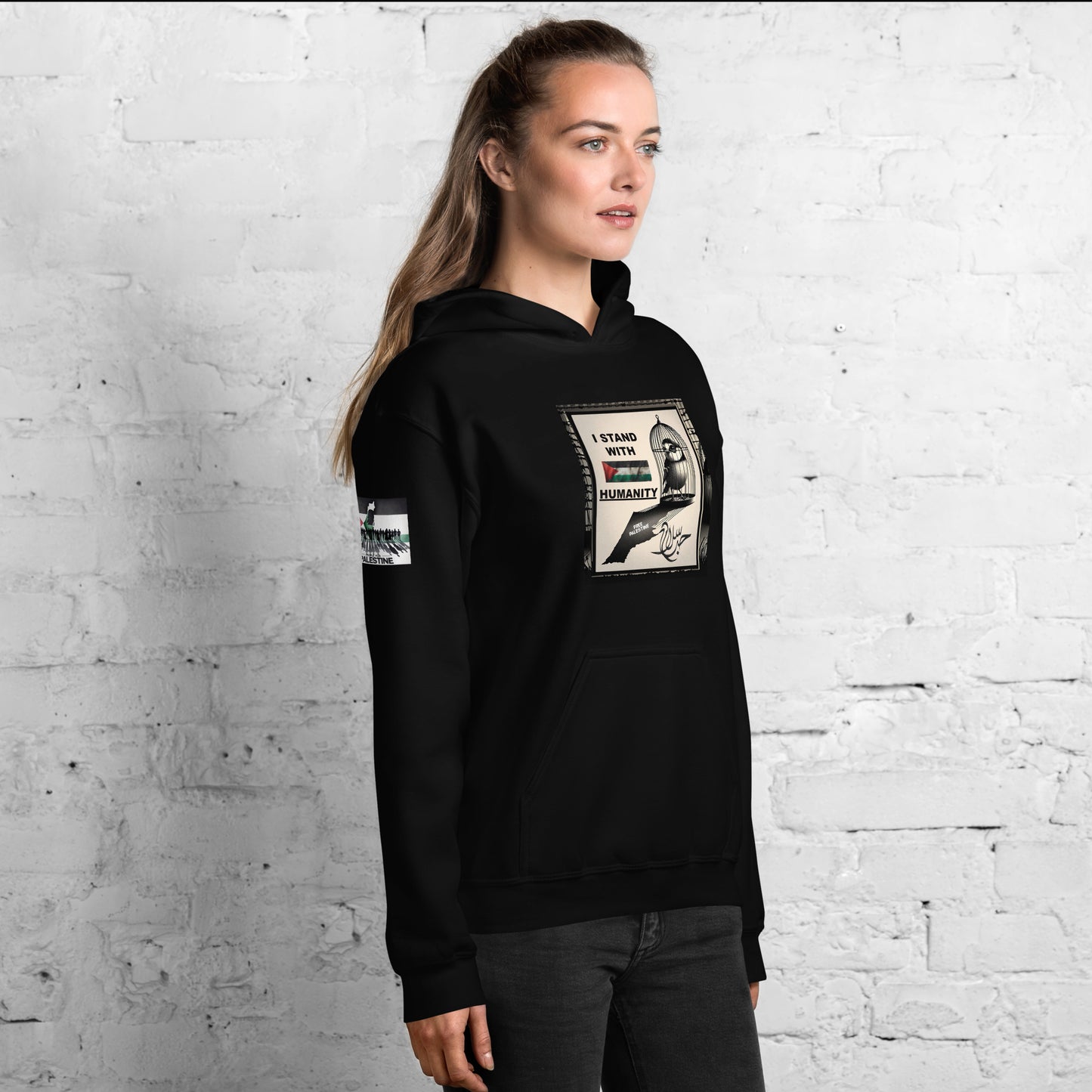People for Palestine Hoodie v9, Unisex Heavy Blend Hoodie | Gildan 18500