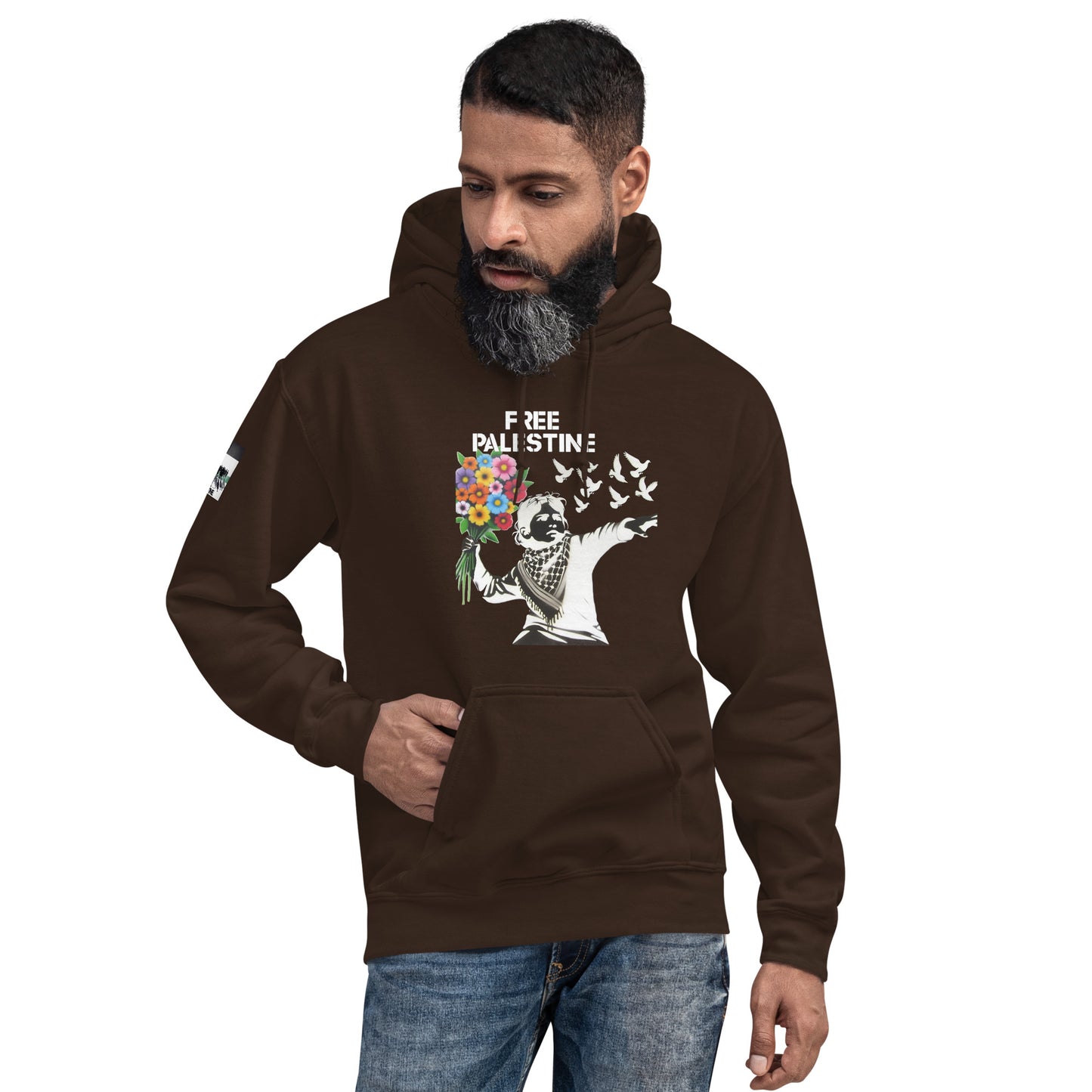 People for Palestine Hoodie v5, Unisex Heavy Blend Hoodie | Gildan 18500