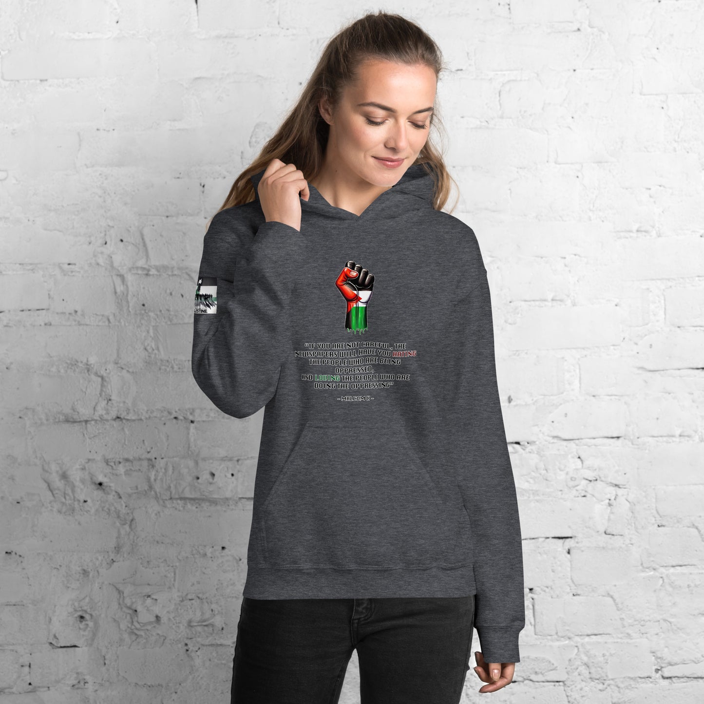 People for Palestine Hoodie v13, Unisex Heavy Blend Hoodie | Gildan 18500