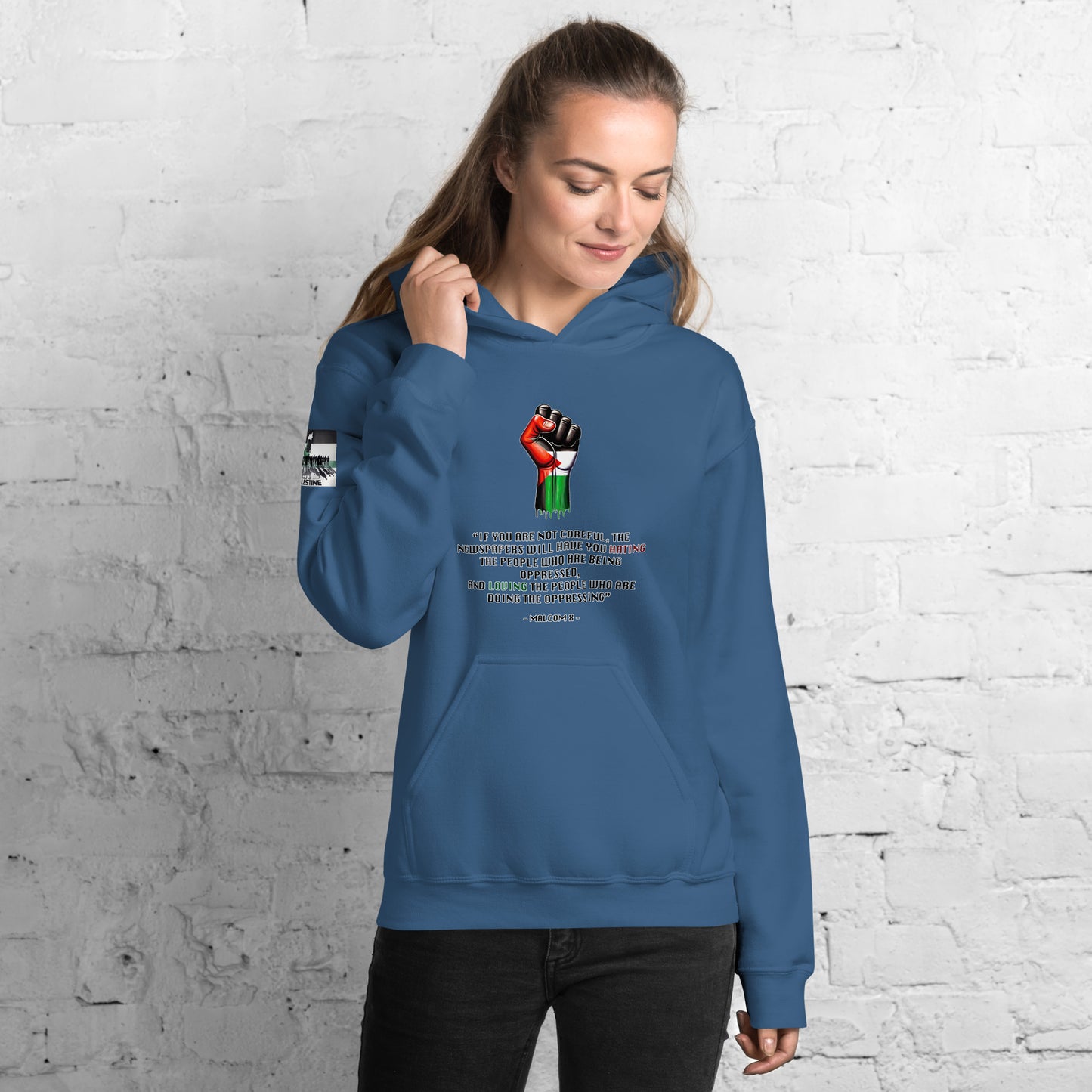 People for Palestine Hoodie v13, Unisex Heavy Blend Hoodie | Gildan 18500