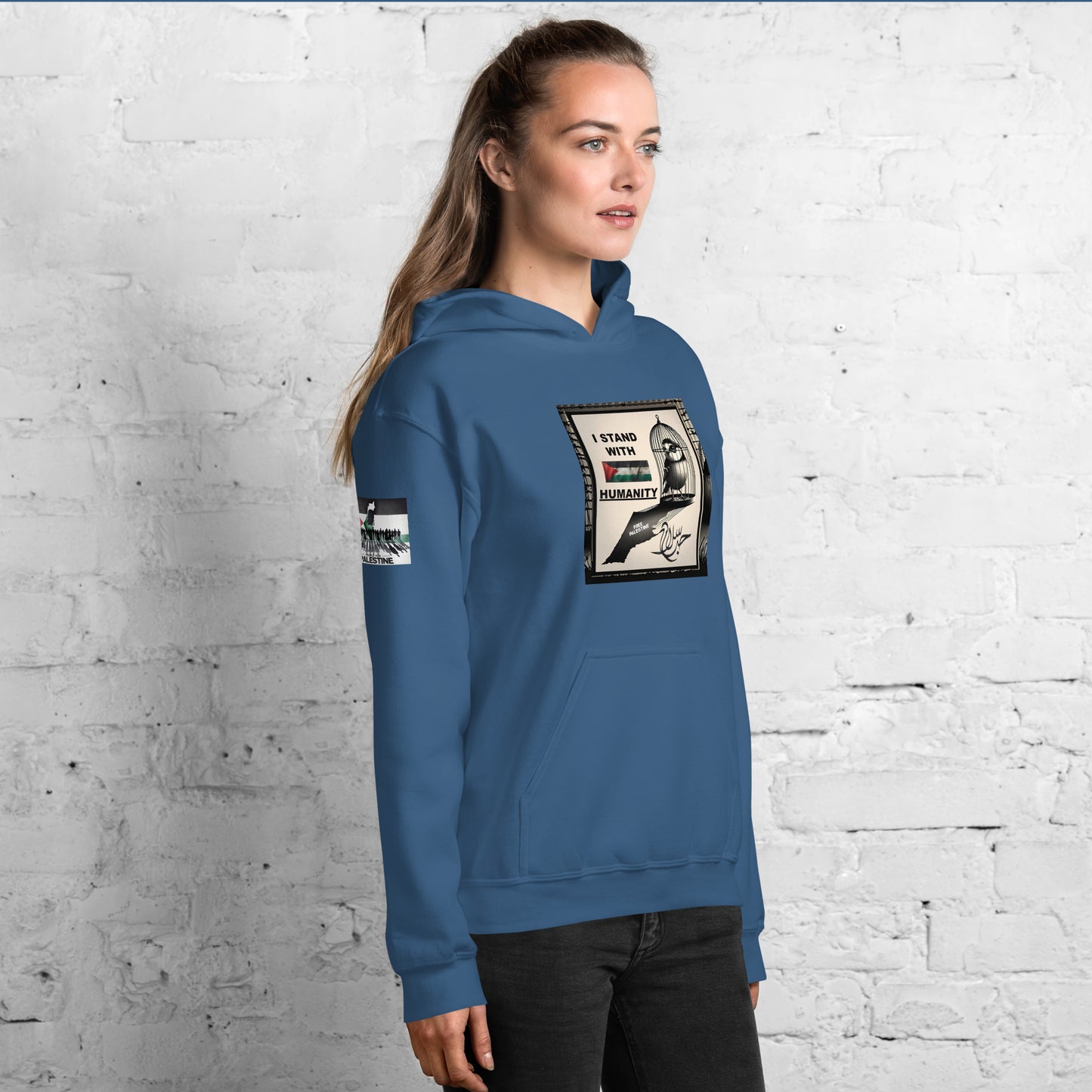 People for Palestine Hoodie v9, Unisex Heavy Blend Hoodie | Gildan 18500