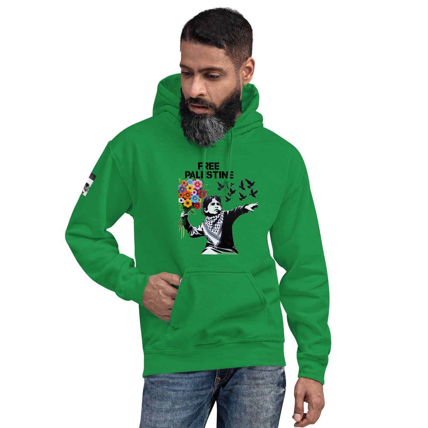 People for Palestine Hoodie v5, Unisex Heavy Blend Hoodie | Gildan 18500