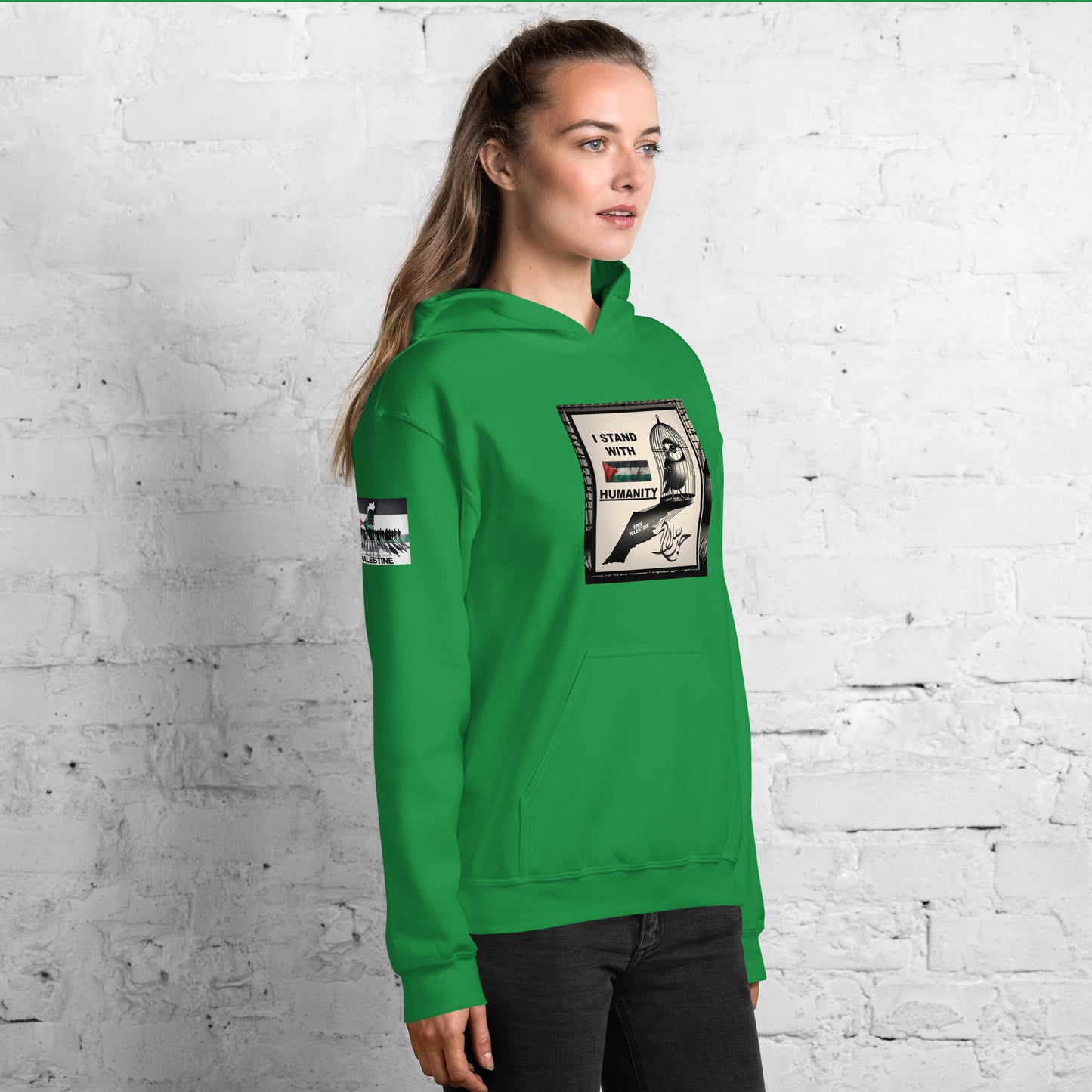 People for Palestine Hoodie v9, Unisex Heavy Blend Hoodie | Gildan 18500