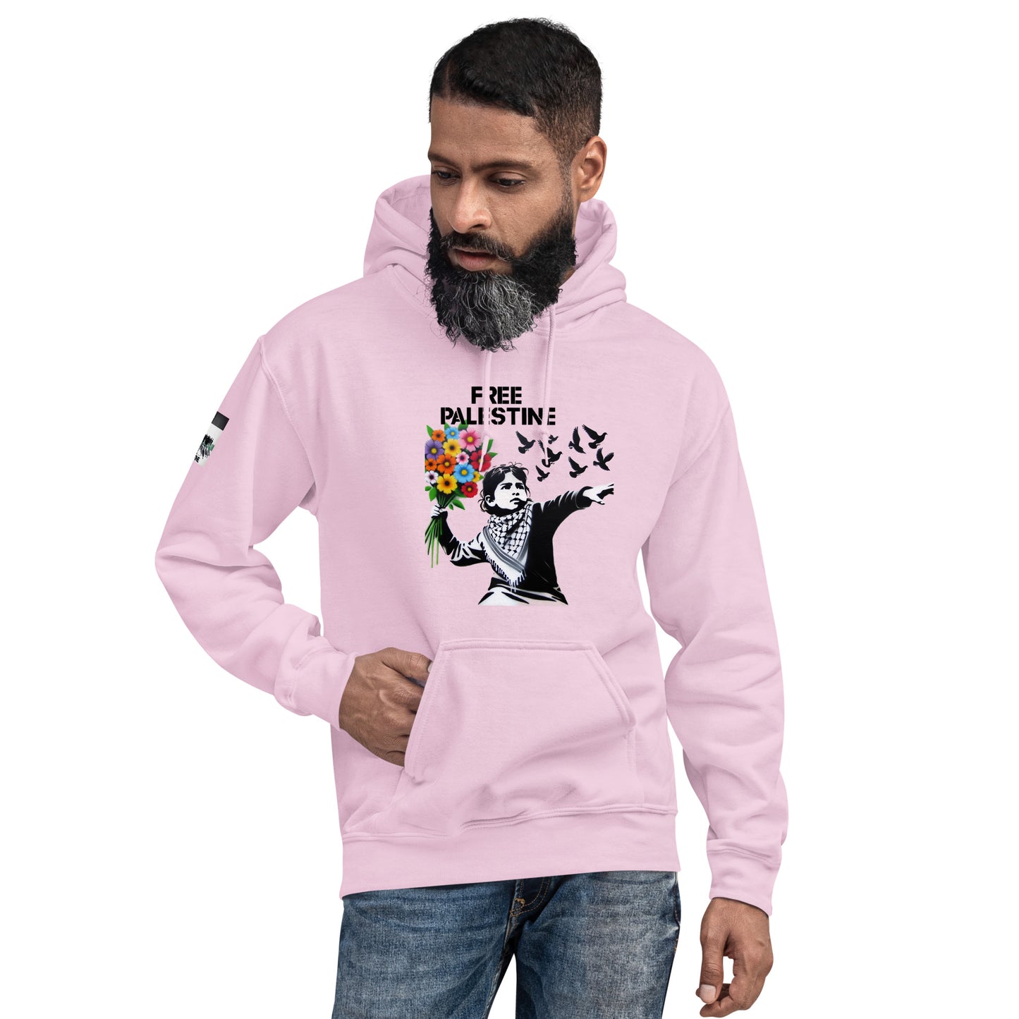 People for Palestine Hoodie v5, Unisex Heavy Blend Hoodie | Gildan 18500