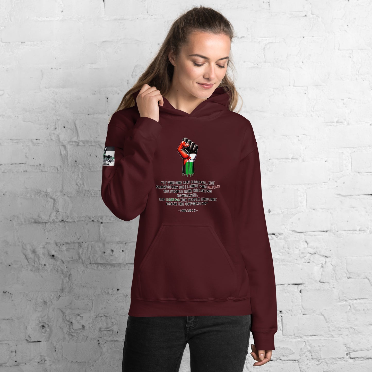 People for Palestine Hoodie v13, Unisex Heavy Blend Hoodie | Gildan 18500