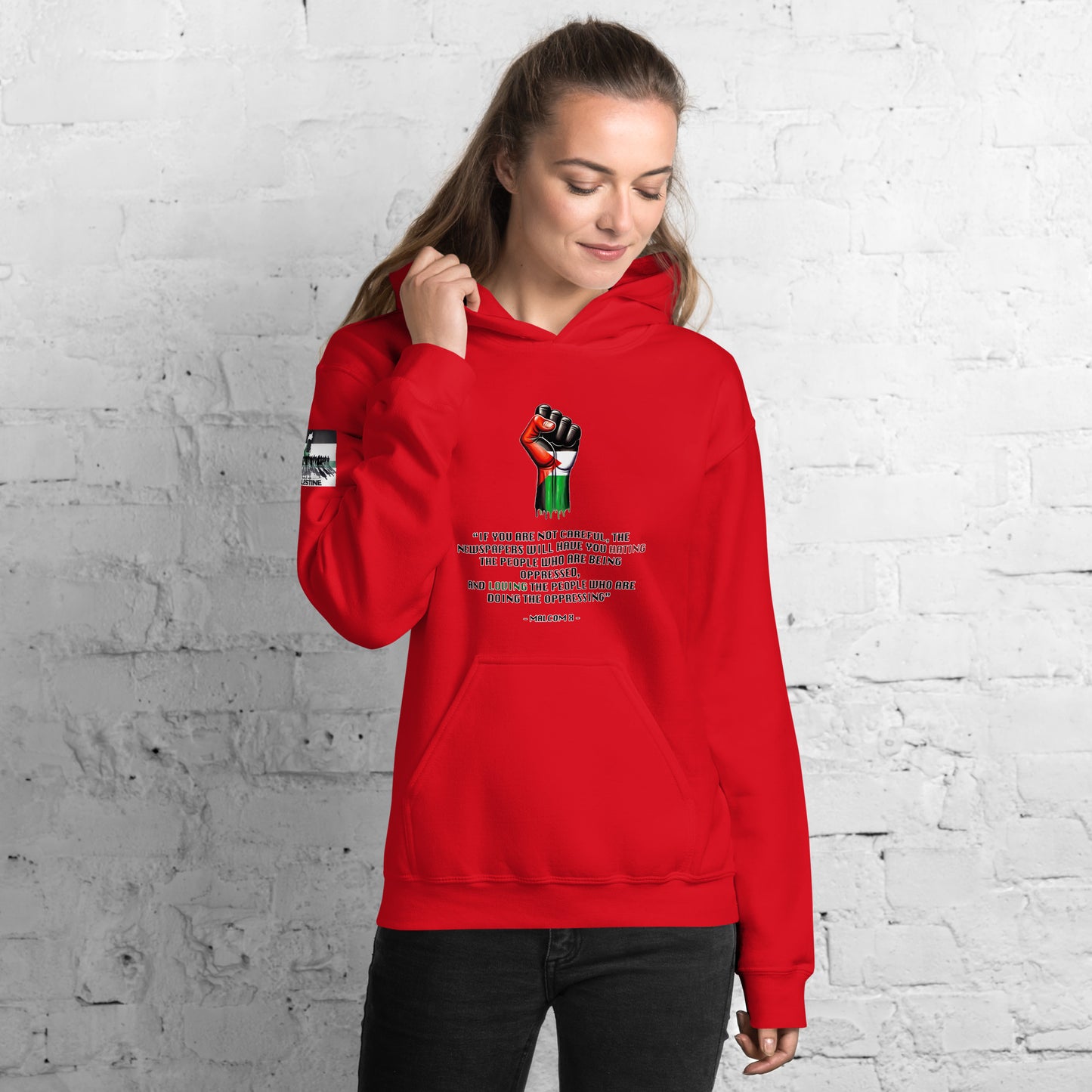 People for Palestine Hoodie v13, Unisex Heavy Blend Hoodie | Gildan 18500