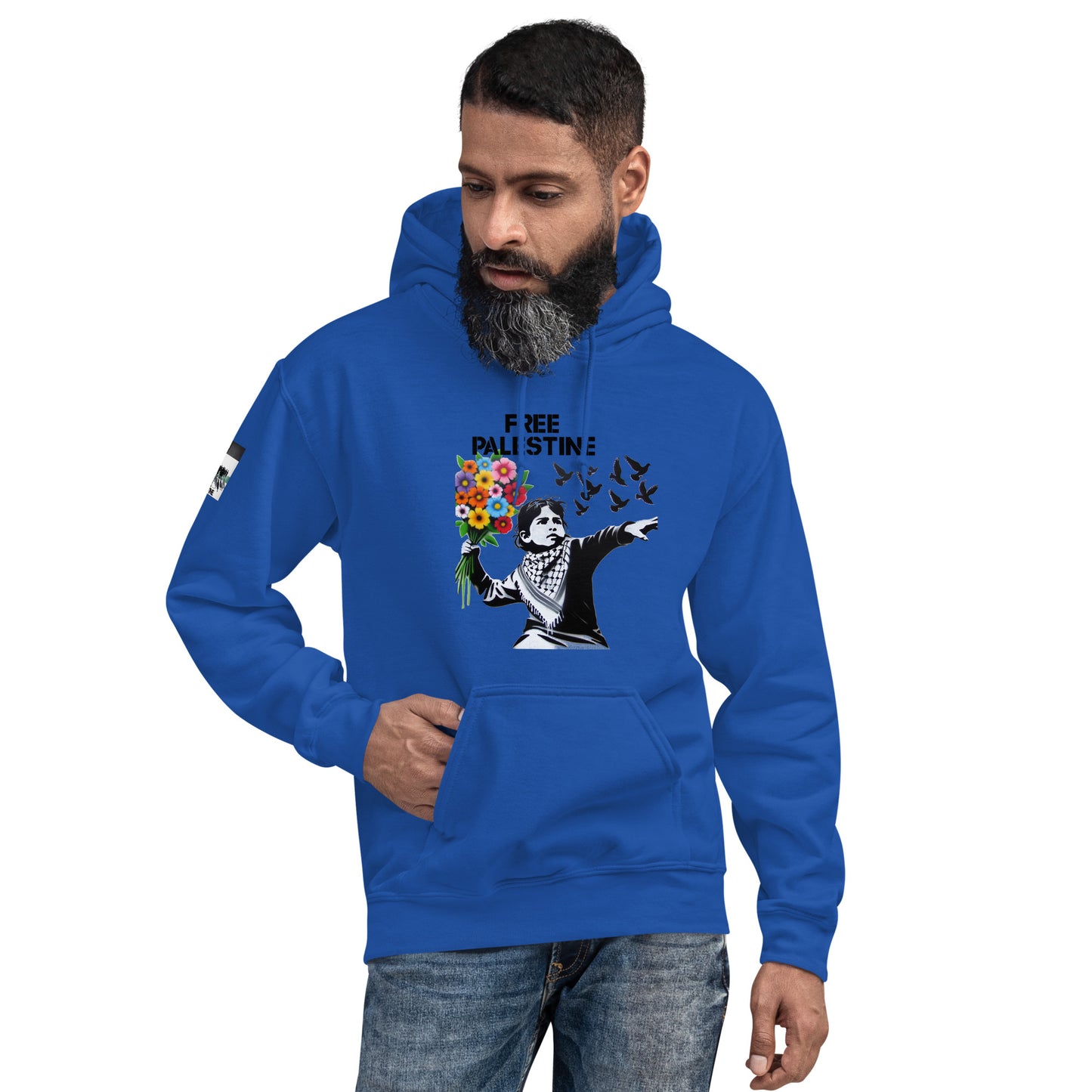 People for Palestine Hoodie v5, Unisex Heavy Blend Hoodie | Gildan 18500