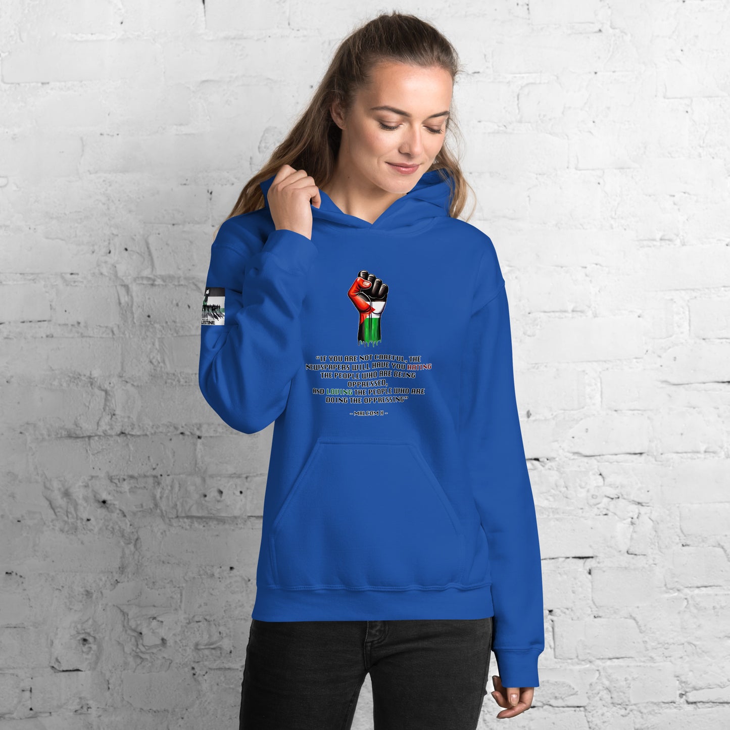 People for Palestine Hoodie v13, Unisex Heavy Blend Hoodie | Gildan 18500