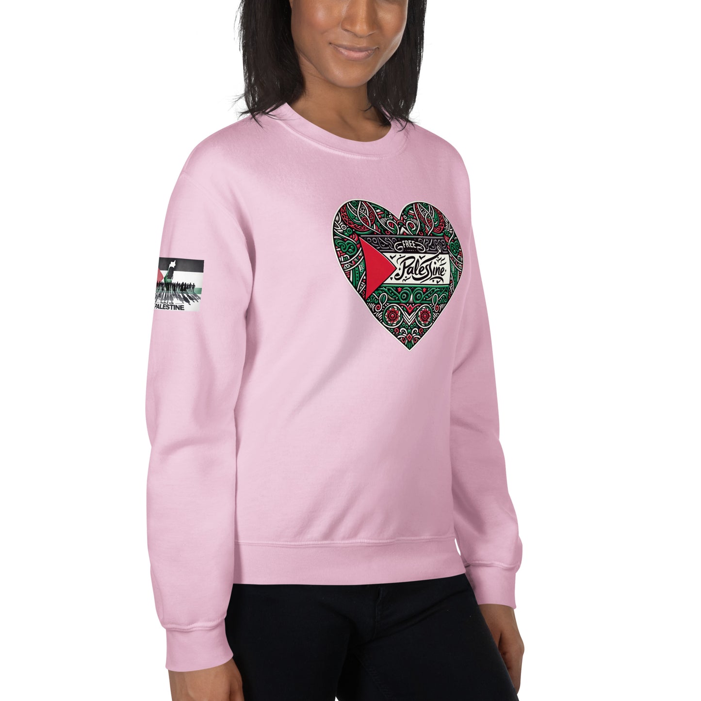 People for Palestine Sweatshirt v3, Unisex Crew Neck Sweatshirt | Gildan 18000