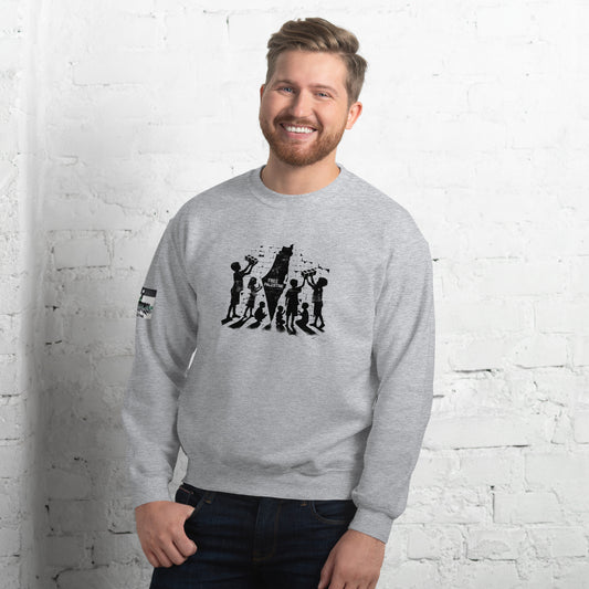 People for Palestine Sweatshirt v6, Unisex Crew Neck Sweatshirt | Gildan 18000