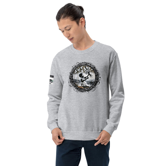 People for Palestine Sweatshirt v11, Unisex Crew Neck Sweatshirt | Gildan 18000