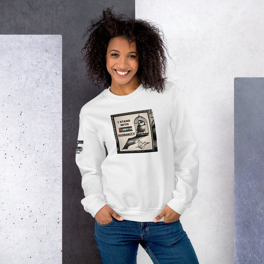 People for Palestine Sweatshirt v9, Unisex Crew Neck Sweatshirt | Gildan 18000