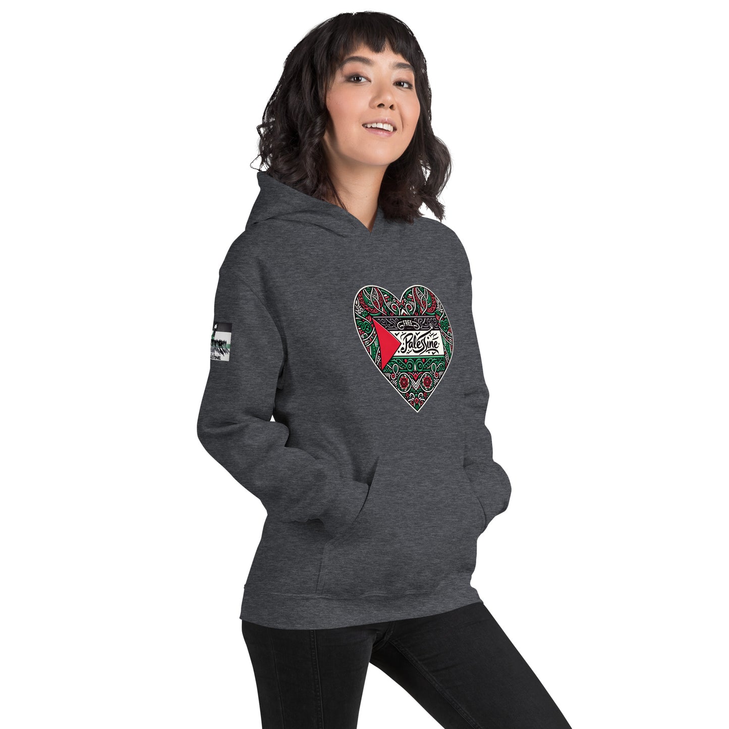 People for Palestine Hoodie v3, Unisex Heavy Blend Hoodie | Gildan 18500