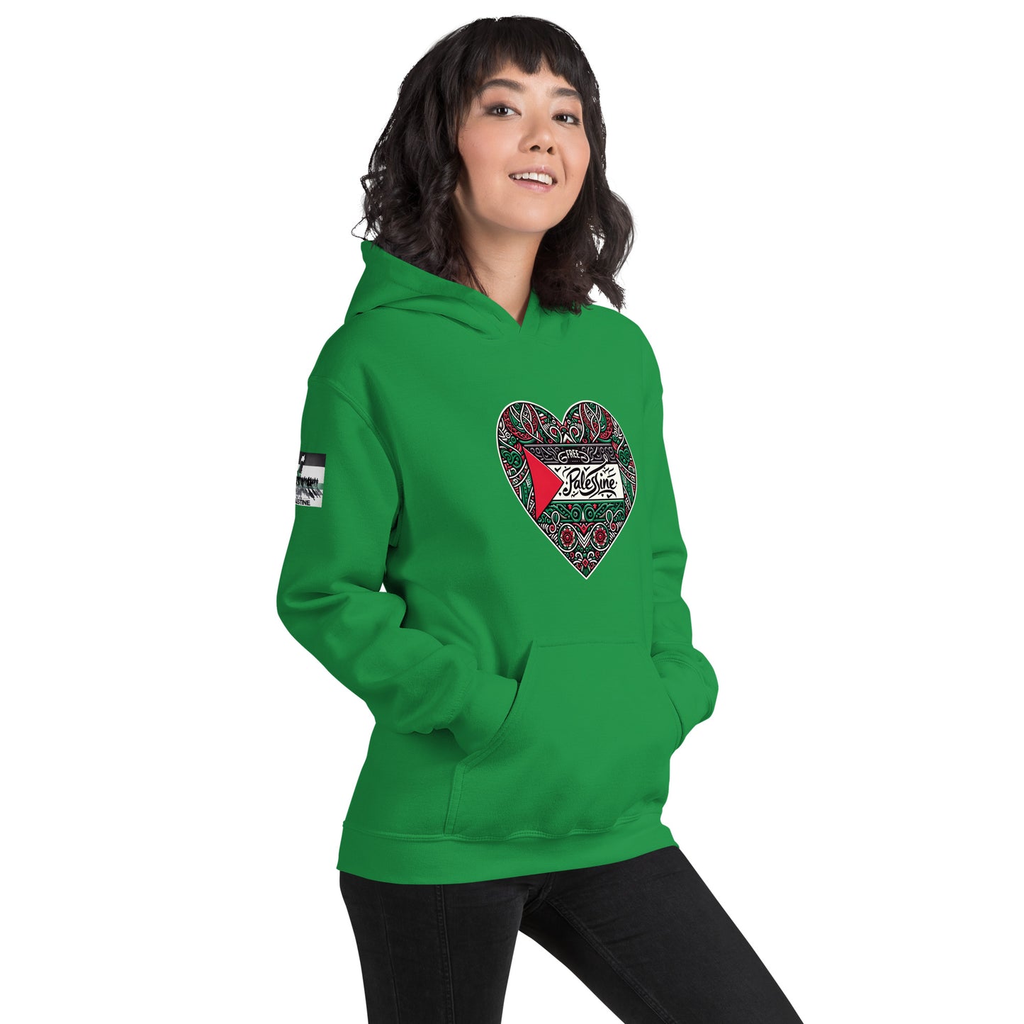 People for Palestine Hoodie v3, Unisex Heavy Blend Hoodie | Gildan 18500