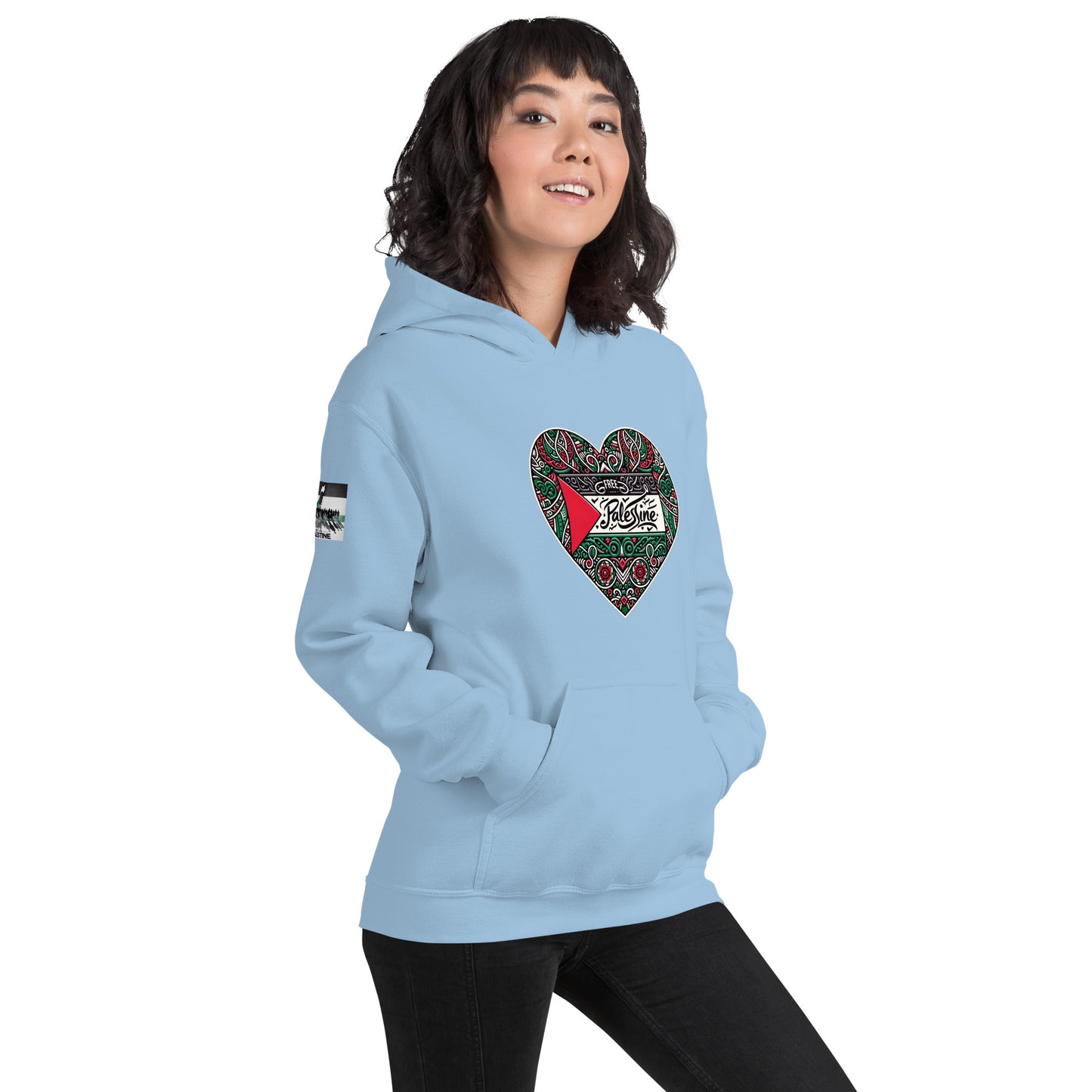 People for Palestine Hoodie v3, Unisex Heavy Blend Hoodie | Gildan 18500
