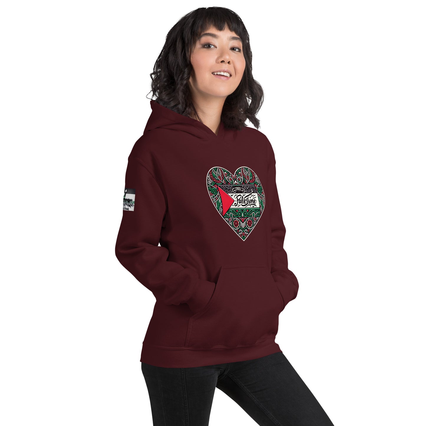 People for Palestine Hoodie v3, Unisex Heavy Blend Hoodie | Gildan 18500
