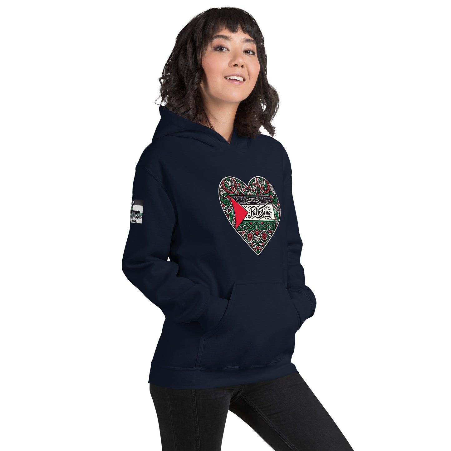 People for Palestine Hoodie v3, Unisex Heavy Blend Hoodie | Gildan 18500