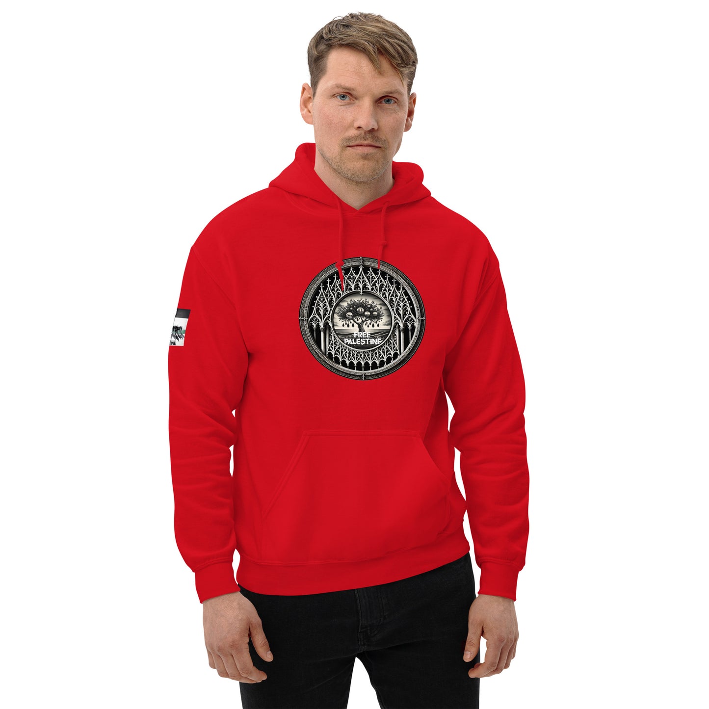 People for Palestine Hoodie v8, Unisex Heavy Blend Hoodie | Gildan 18500