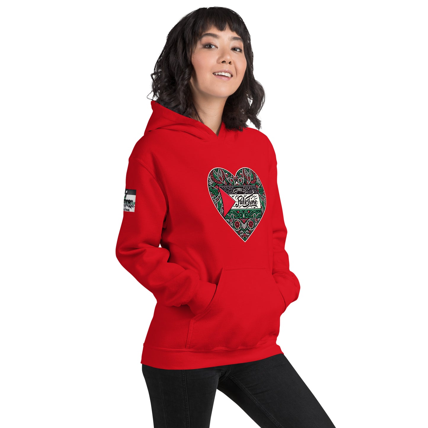 People for Palestine Hoodie v3, Unisex Heavy Blend Hoodie | Gildan 18500