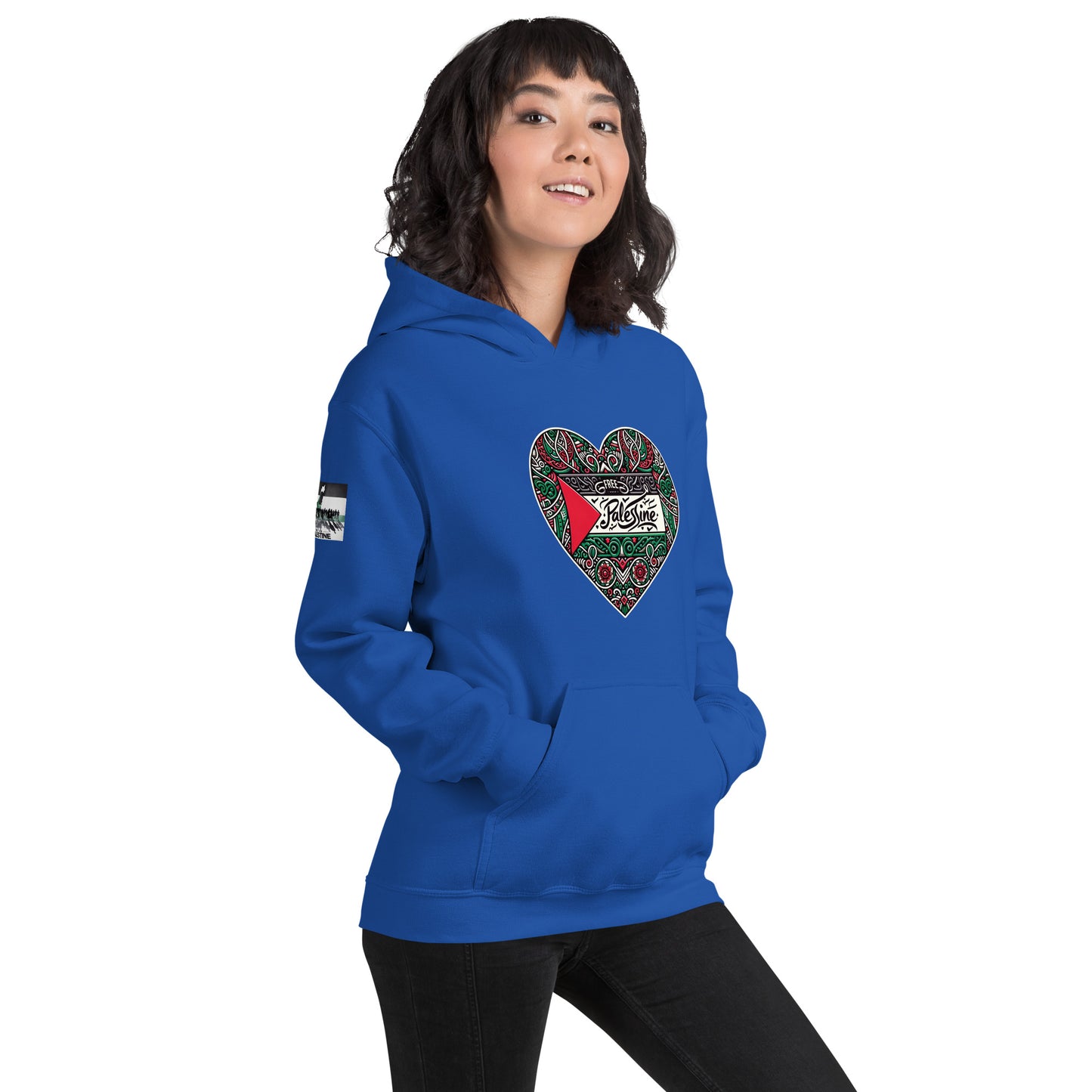 People for Palestine Hoodie v3, Unisex Heavy Blend Hoodie | Gildan 18500