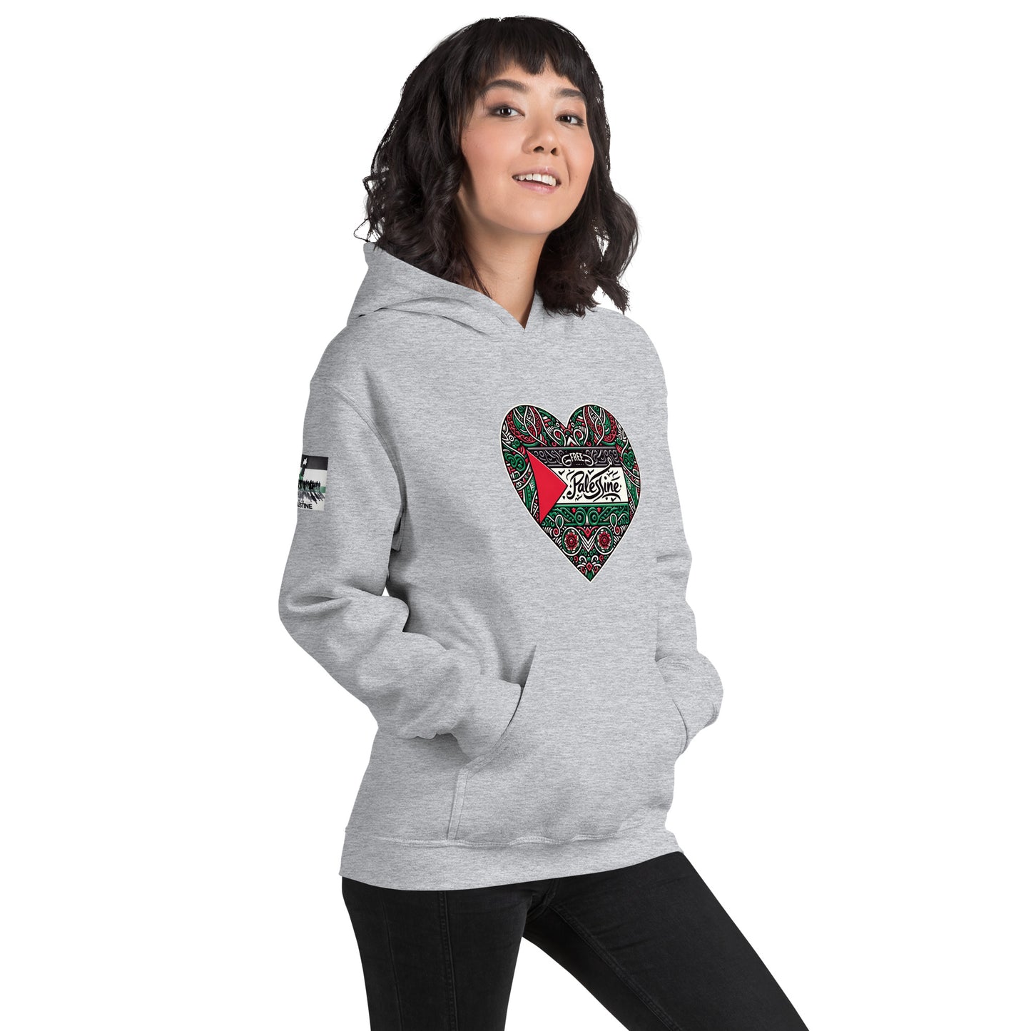 People for Palestine Hoodie v3, Unisex Heavy Blend Hoodie | Gildan 18500