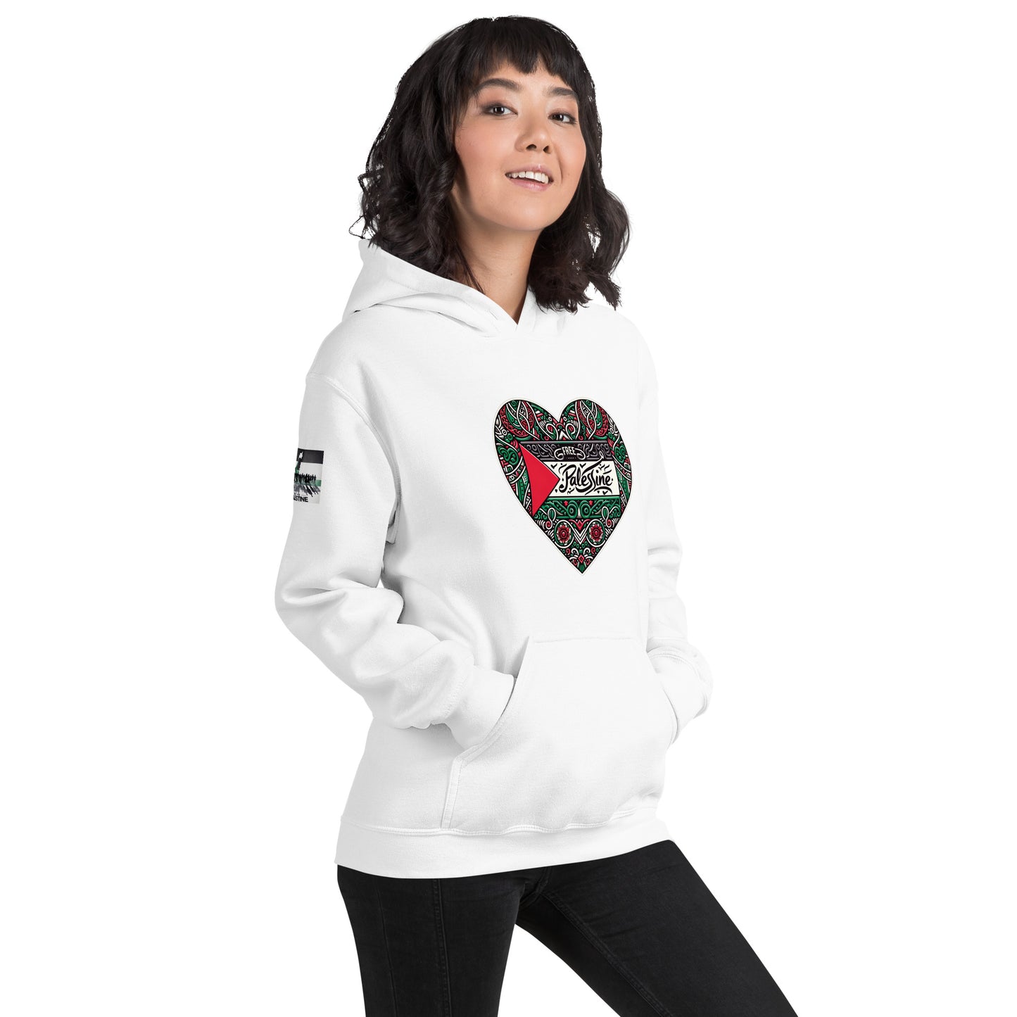 People for Palestine Hoodie v3, Unisex Heavy Blend Hoodie | Gildan 18500